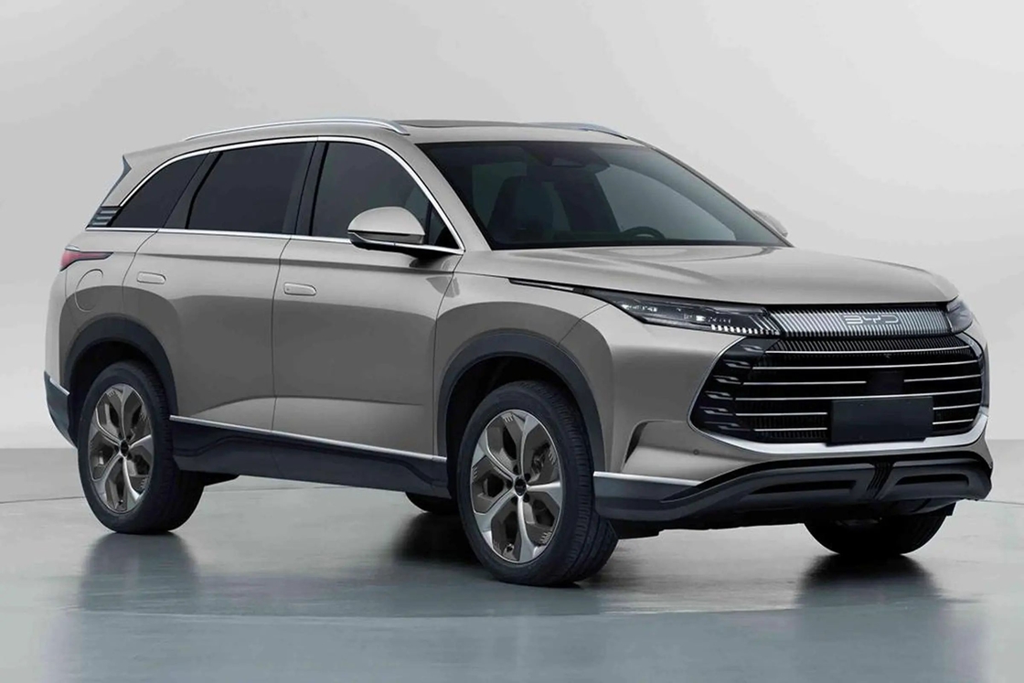 BYD Electric Car Frigate 07 Glory Edition Hexagonal Design Schal Weiße Innenausstattung Farbe