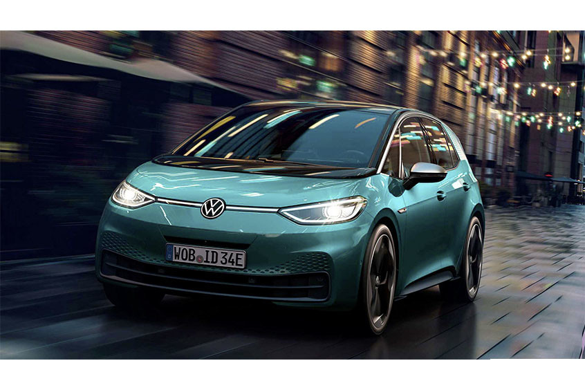 Limousine Karosserie Volkswagen Elektroauto Vorderrad Antrieb Die neue ID.3